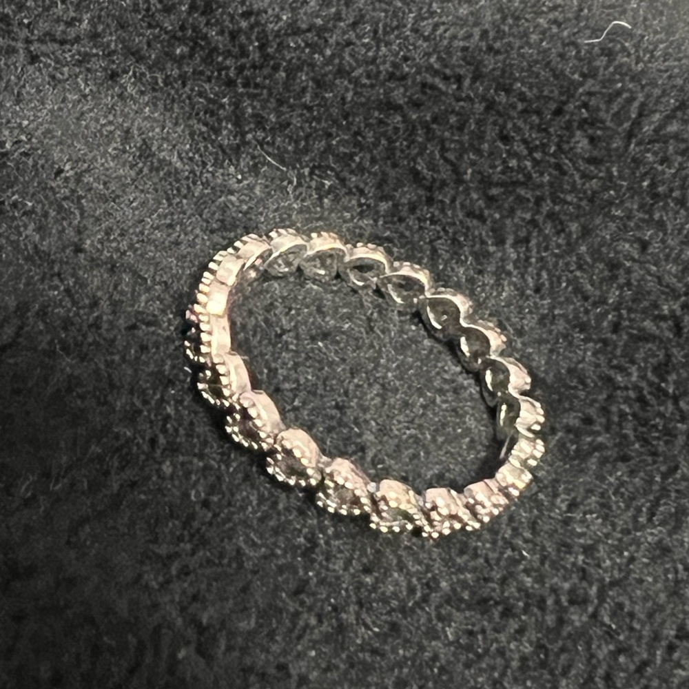 Pandora Heart Elegant Silver Women's Ring Size 8.5